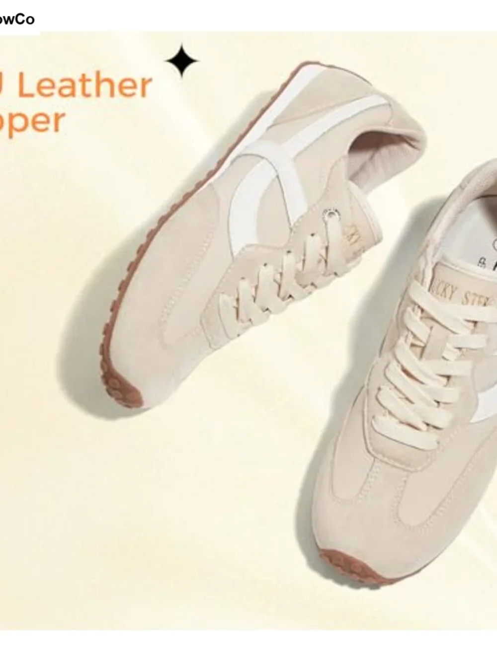 PU Leather & Suede Women's Fashion Sneakers Non-Slip Retro Comfortable
